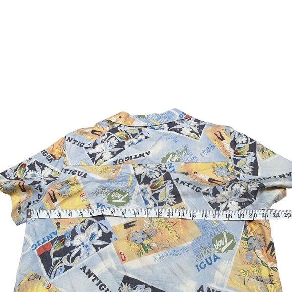 La Cabana Hawaiian Shirt Women's Sz L Antigua Button Up Casual Multicolor - Picture 6 of 7